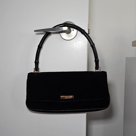 Gucci suede bag with black wood handle - Picture 1 of 10